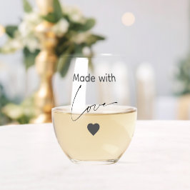 Schwarz-Weiß aus Liebe Edelglas Weinglas Ohne Stiel