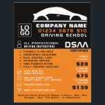 Schwarz-Weiß-Auto-Logo, Fahrschule, Lehrer Flyer<br><div class="desc">Schwarz-Weiß-Auto-Logo,  Fahrschule,  Instruktorwerbung Flyer durch den Business Card Store.</div>