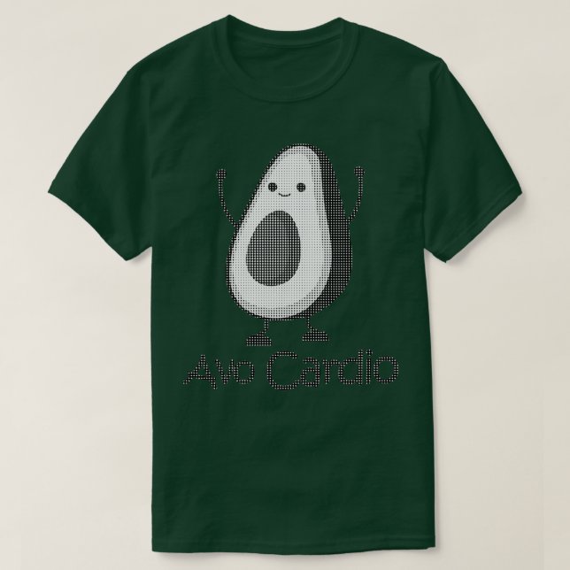 Schwarz-Weiß-Avocardio T-Shirt (Design vorne)