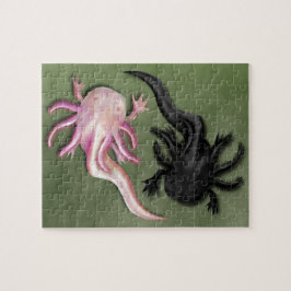Schwarz-Weiß-Axolotalen Art Puzzle