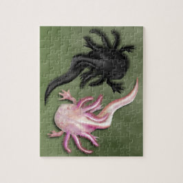 Schwarz-Weiß-Axolotalen Art Puzzle