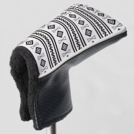 Schwarz-Weiß-Aztec Golf Headcover