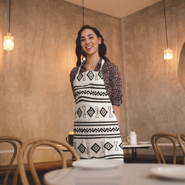 Schwarz-Weiß-Aztec Schürze (Von Creator hochgeladen)