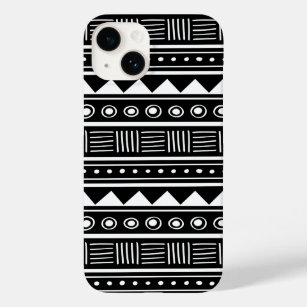 Schwarz-Weiß-Azteken-Tribal Case-Mate iPhone Hülle