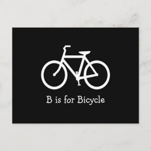Schwarz-Weiß B steht für Fahrrad Postkarte