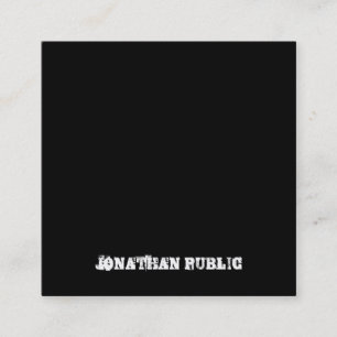 Schwarz-Weiß-B&W-Vorlage mit gestörtem Text Quadratische Visitenkarte