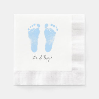 Schwarz-Weiß-Baby-Footprints Serviette