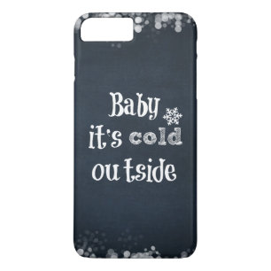 Schwarz-Weiß-Baby ist kaltes Outside-Zitat Case-Mate iPhone Hülle