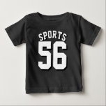 Schwarz-Weiß-Baby | Sports Jersey Design Baby T-shirt<br><div class="desc">Schwarz-Weiß-Baby | Sports Jersey Design ・ Baby Sports T - Shirt</div>