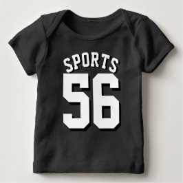 Schwarz-Weiß-Baby | Sports Jersey Design Baby T-shirt