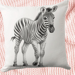 Schwarz-Weiß-Babyzebra-Einwurf-Kissenhülle Kissen