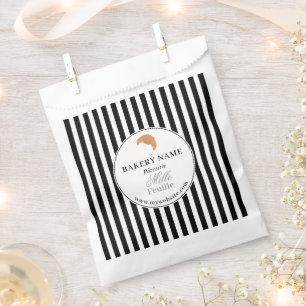 Schwarz Weiß Bäckerei Logo Produktverpackung Beute Geschenktütchen