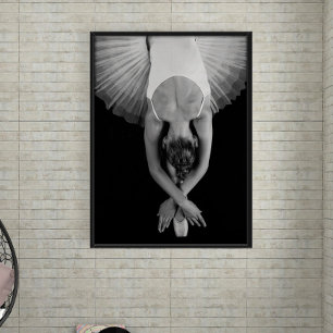 Schwarz-Weiß-Ballerina Kunstdrucken Poster