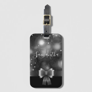 Schwarz-Weiß-Band Gepäckanhänger