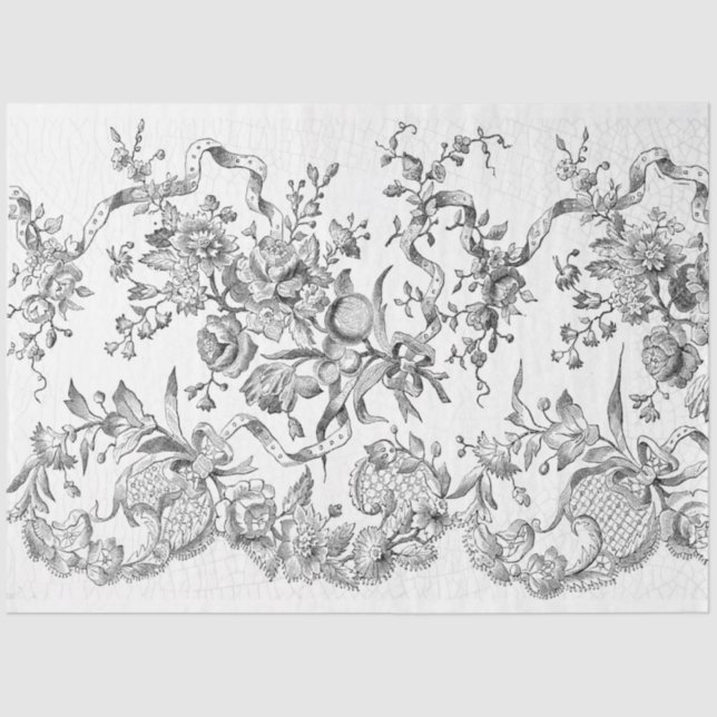 Schwarz-Weiß-Band Seidenpapier (Vorderseite)