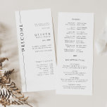 Schwarz-Weiß-Bar Mitzvah-Programmkarte - Zeitplan<br><div class="desc">Machen Sie die Bar Mitzvah-Zeremonie mit unserer individuell anpassbaren minimalistisch schwarz-weiß doppelseitigen Programmkarte mit Routenplan unvergesslich. Dieses Programm bietet Platz zum Schreiben einer Dankeschön-Nachricht,  Ehreninformation und einen Bar mitzvah-Leitfaden.</div>