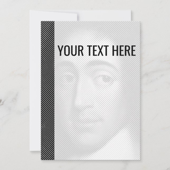 Schwarz-weiß Baruch Spinoza Portrait Ankündigung (Vorderseite)