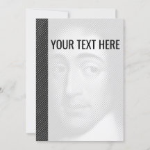 Schwarz-weiß Baruch Spinoza Portrait Ankündigung