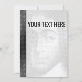 Schwarz-weiß Baruch Spinoza Portrait Ankündigung