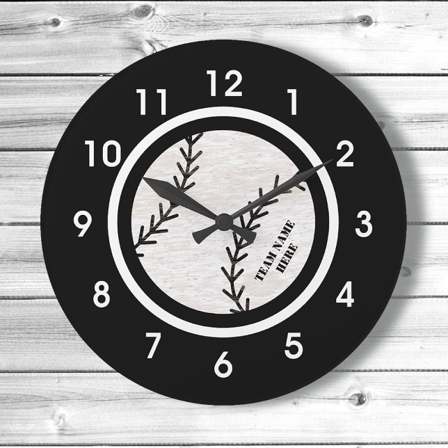 Schwarz-Weiß-Baseball-Acryl-Wand-Uhr Große Wanduhr (Von Creator hochgeladen)