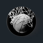 Schwarz-Weiß-Basketball<br><div class="desc">Beliebte Sportarten in den USA - Basketball Artworks - Ball & Net</div>