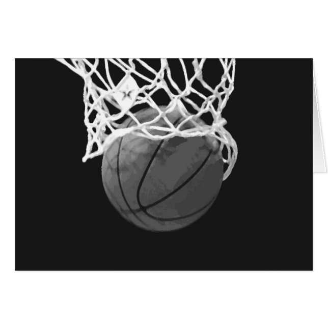 Schwarz-Weiß-Basketball (Vorderseite (Horizontal))