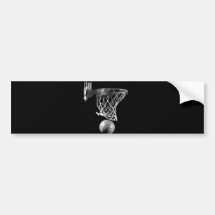 Schwarz-Weiß-Basketball Autoaufkleber