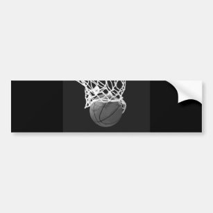 Schwarz-Weiß-Basketball Autoaufkleber