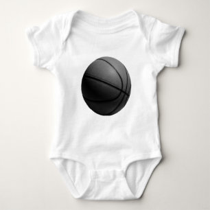 Schwarz-Weiß-Basketball Baby Strampler