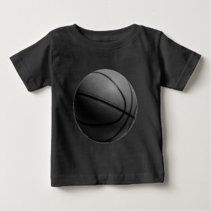 Schwarz-Weiß-Basketball Baby T-shirt