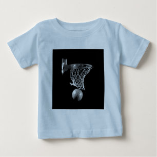 Schwarz-Weiß-Basketball Baby T-shirt