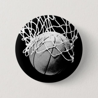 Schwarz-Weiß-Basketball Button