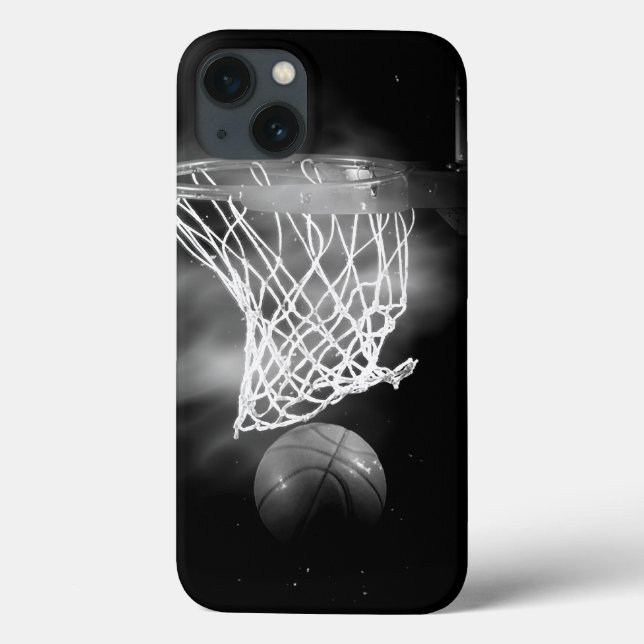 Schwarz-Weiß-Basketball Case-Mate iPhone Hülle (Rückseite)