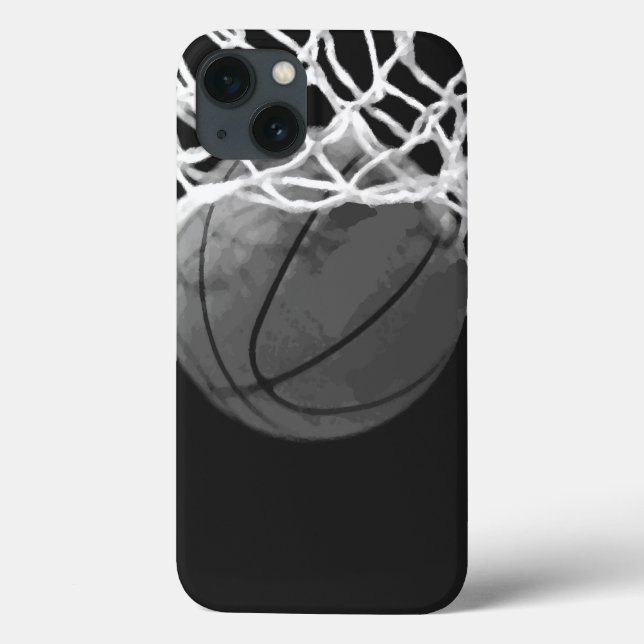 Schwarz-Weiß-Basketball Case-Mate iPhone Hülle (Rückseite)