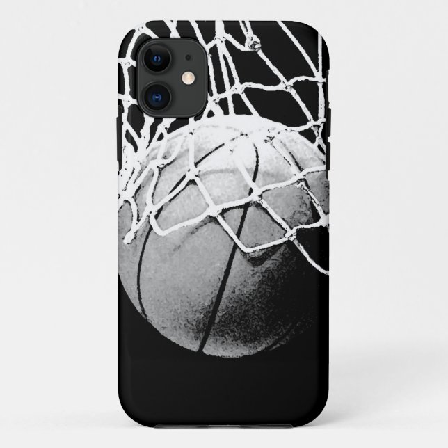 Schwarz-Weiß-Basketball Case-Mate iPhone Hülle (Rückseite)