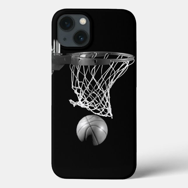 Schwarz-Weiß-Basketball Case-Mate iPhone Hülle (Rückseite)