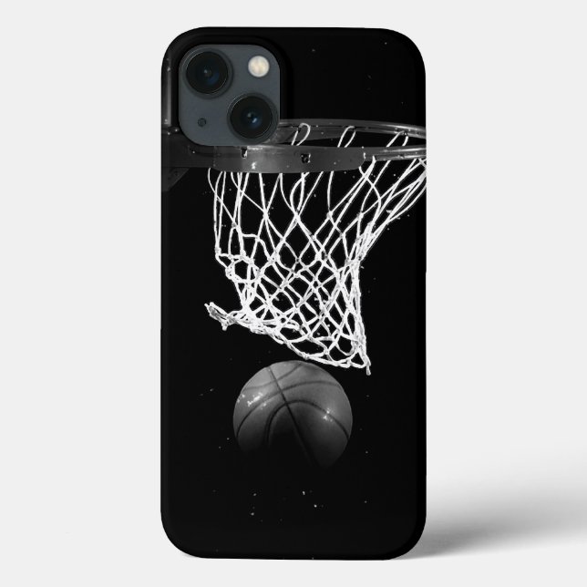 Schwarz-Weiß-Basketball Case-Mate iPhone Hülle (Rückseite)