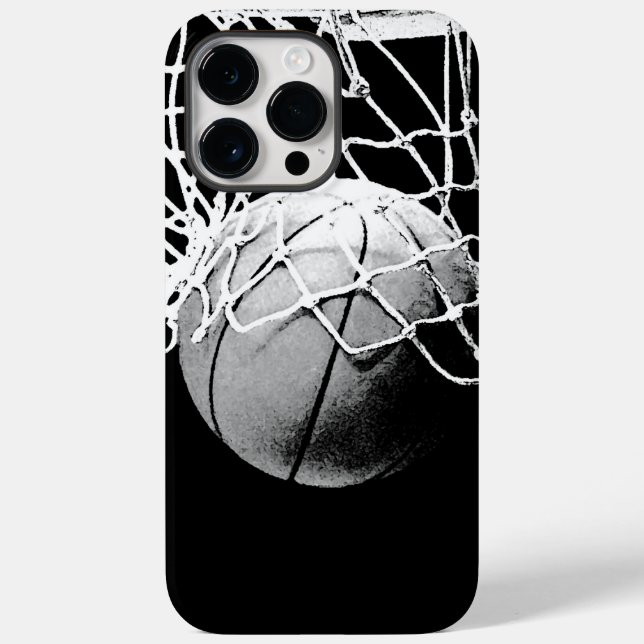 Schwarz-Weiß-Basketball Case-Mate iPhone Hülle (Rückseite)