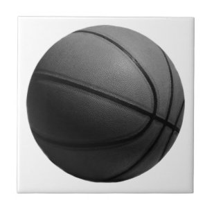 Schwarz-Weiß-Basketball Fliese