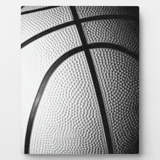 Schwarz-Weiß-Basketball Fotoplatte (Vorderseite)