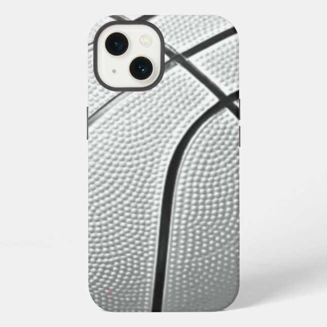 Schwarz-Weiß-Basketball iPhone Hülle (Rückseite)