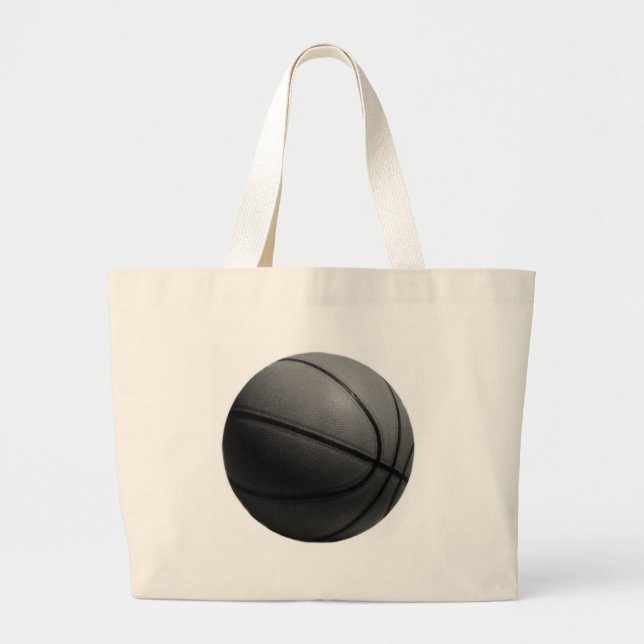 Schwarz-Weiß-Basketball Jumbo Stoffbeutel (Vorne)