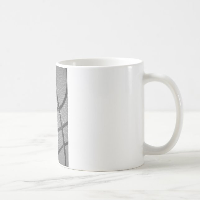 Schwarz-Weiß-Basketball Kaffeetasse (Rechts)