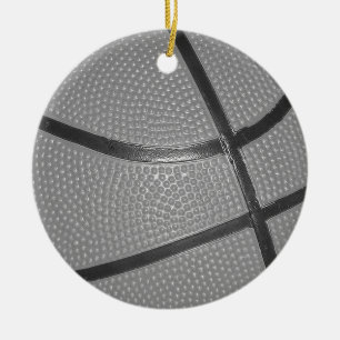 Schwarz-Weiß-Basketball Keramikornament