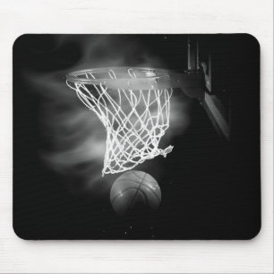 Schwarz-Weiß-Basketball Mousepad