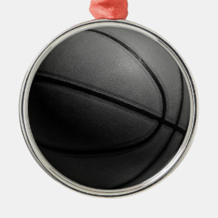 Schwarz-Weiß-Basketball Ornament Aus Metall