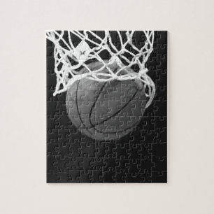 Schwarz-Weiß-Basketball Puzzle