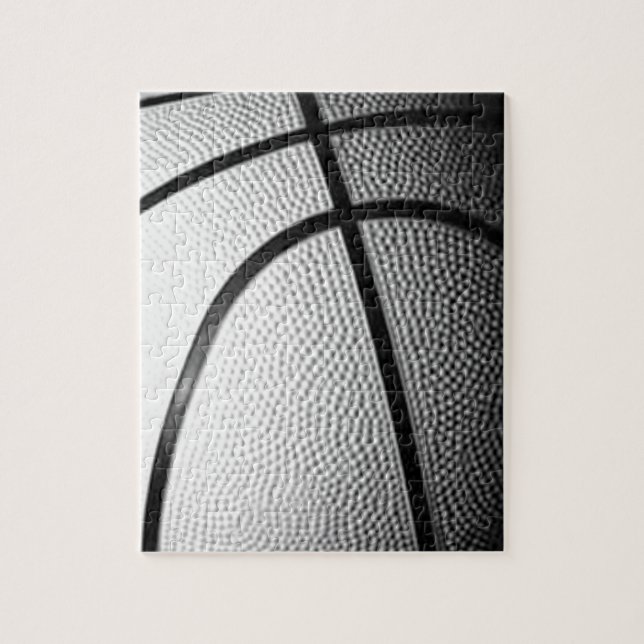 Schwarz-Weiß-Basketball Puzzle (Vertikal)