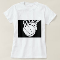Schwarz-Weiß-Basketball-Silhouette