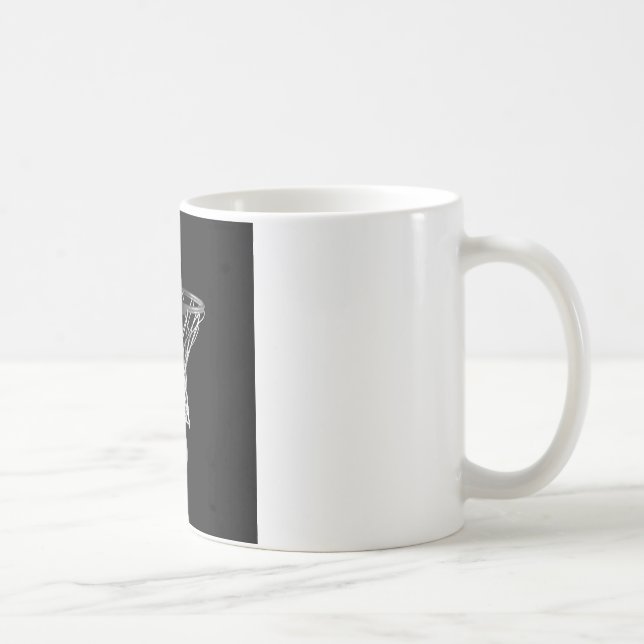 Schwarz-Weiß-Basketball Tasse (Rechts)